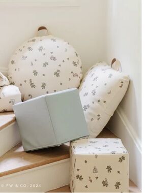 Gathre x Peter Rabbit Vegan Leather cube toy decor print sit stack toddler baby